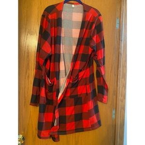 2xl Buffalo Plaid Cardigan